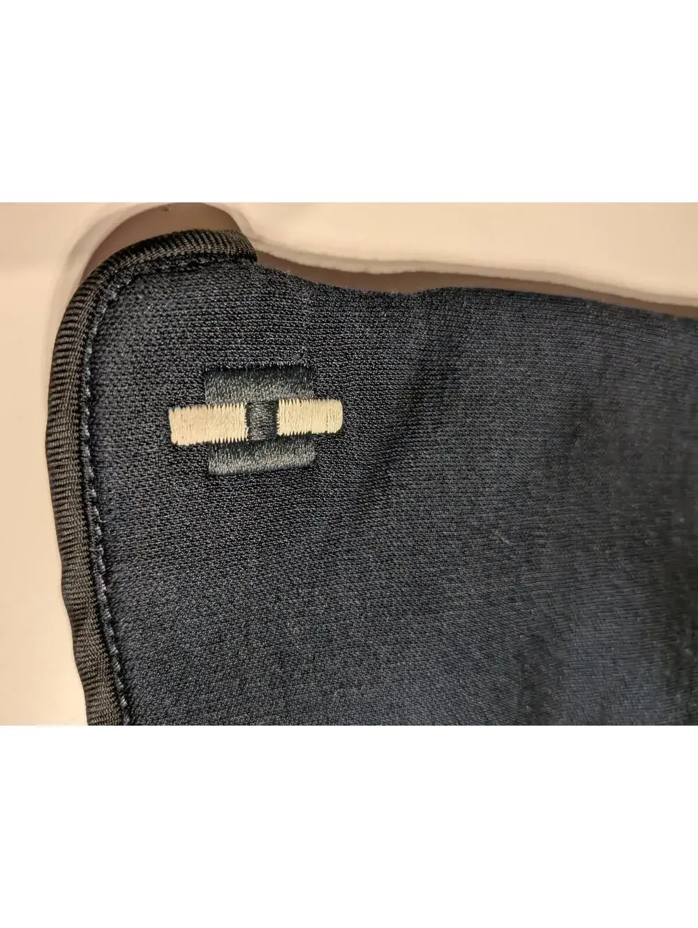 Rare Authentic HERMES Black Silk Gloves Size 6 1/2 Women's Winter 6.5 H Logo